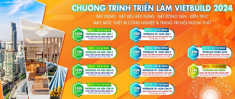 Hàng trăm doanh nghiệp ngành Xây dựng, Trang trí nội ngoại thất hội tụ tại Triển lãm Quốc tế Vietbuild Đà Nẵng 2024