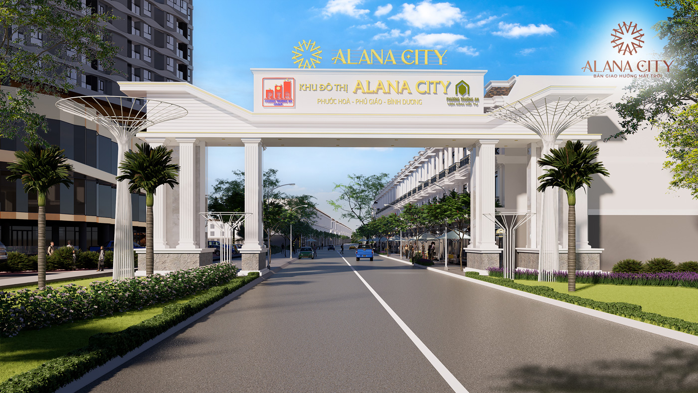 Phối cảnh cổng vào khu đô thị Alana City