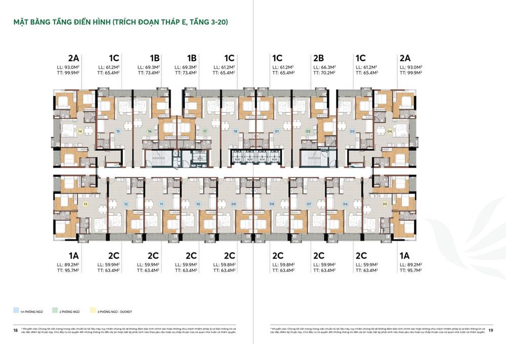 Mặt bằng tầng điển hình khu Eastmark 1​​​​​ dự án căn hộ chung cư MT Eastmark City Quận 9