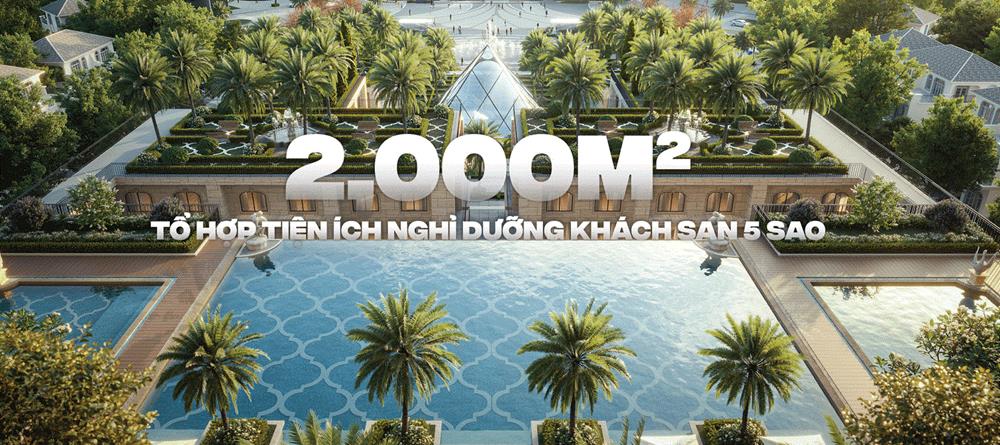 2000m2 tổ hợp tiện ích nghỉ dưỡng khách sạn 5 sao