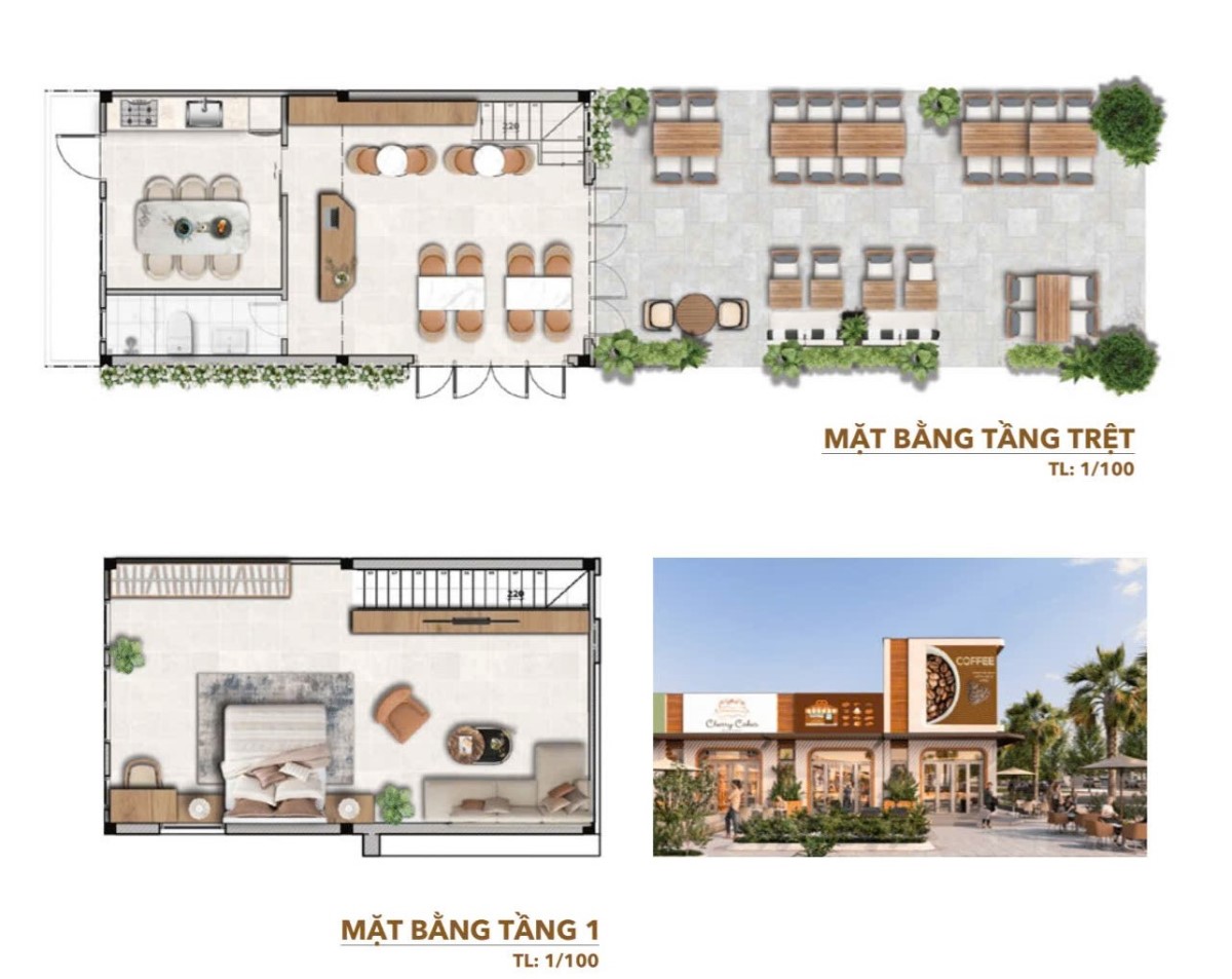 Sơ đồ mặt bằng thiết kế mẫu shop House 5f The Aura