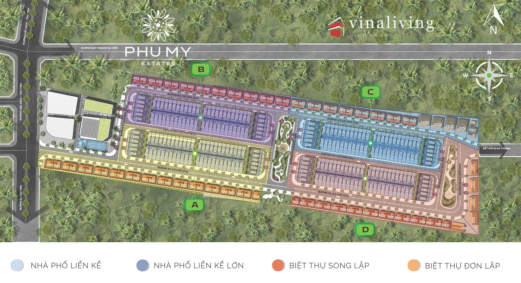 Mặt bằng tổng thể khu đô thị Phú Mỹ Estates