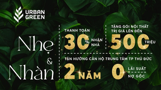 Chính sách ưu đãi mới nhất của Urban Green