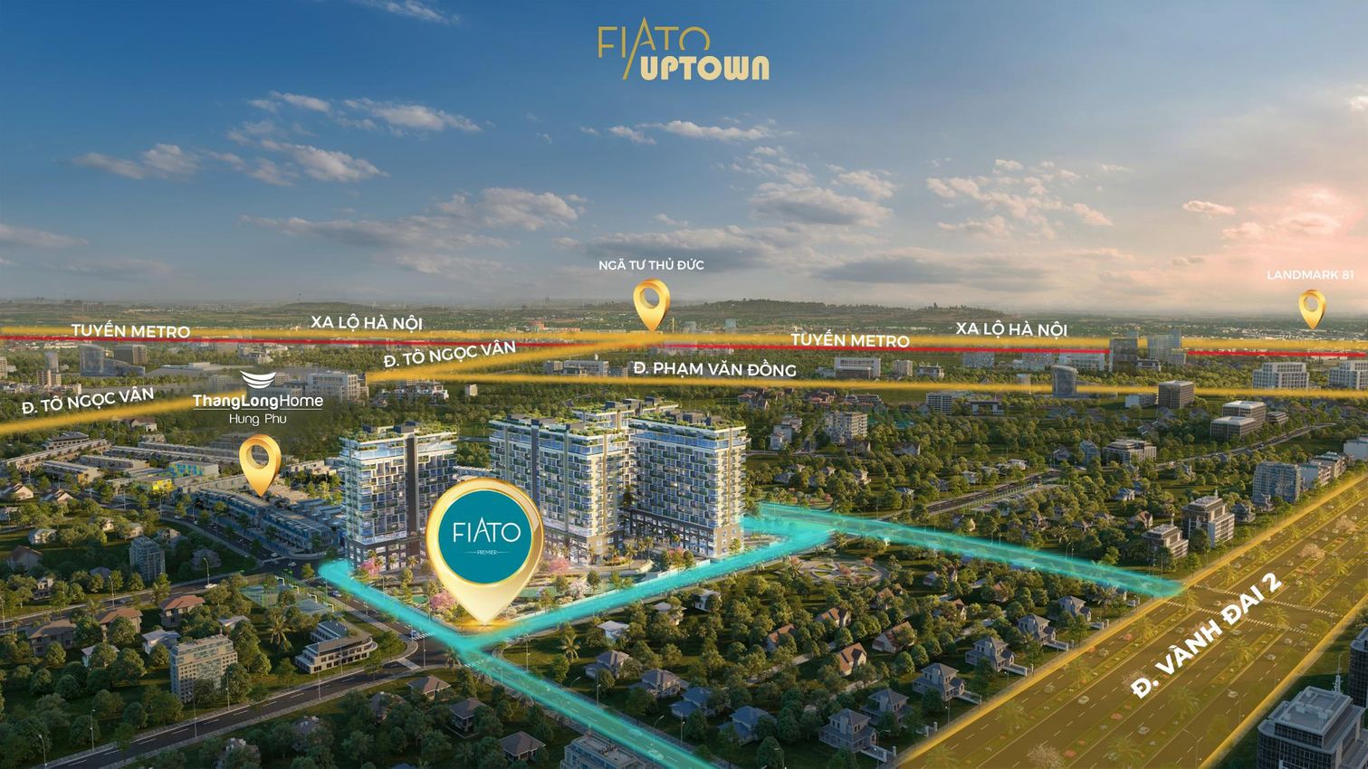 Sơ đồ vị trí dự án Fiato Uptown